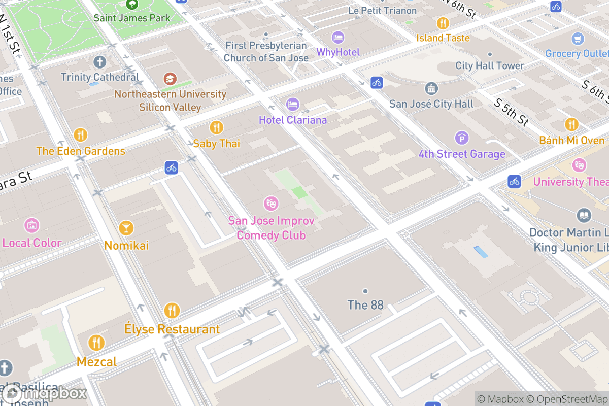 Map of San Jose Improv