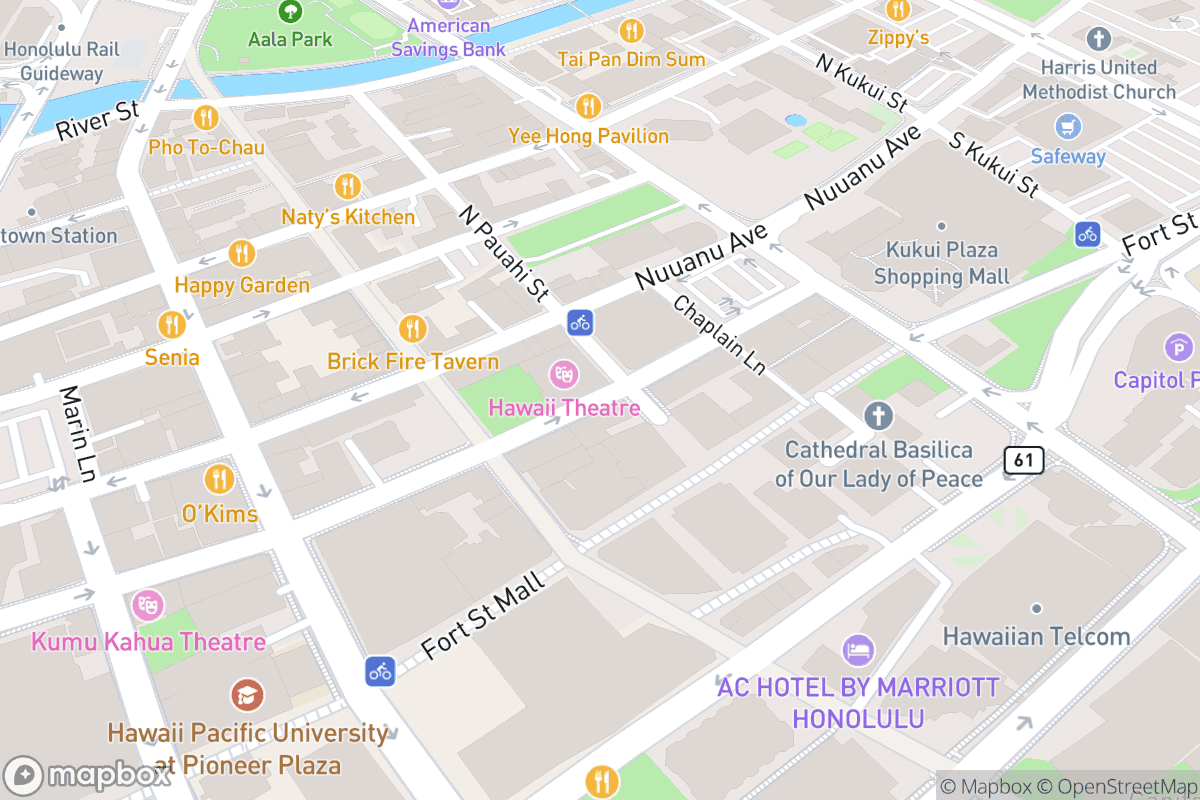 Map of Hawaii Theatre Center
