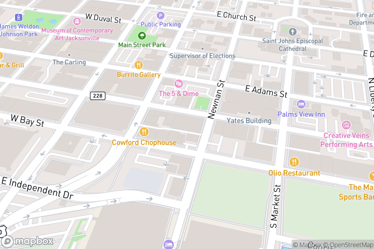 Map of Florida Theatre Jacksonville