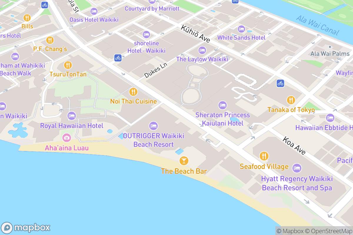 Map of Blue Note Hawaii