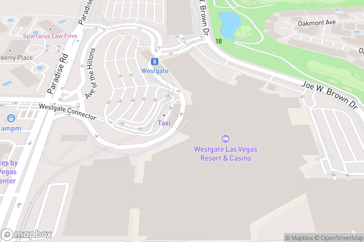 Map of Westgate Las Vegas Resort & Casino