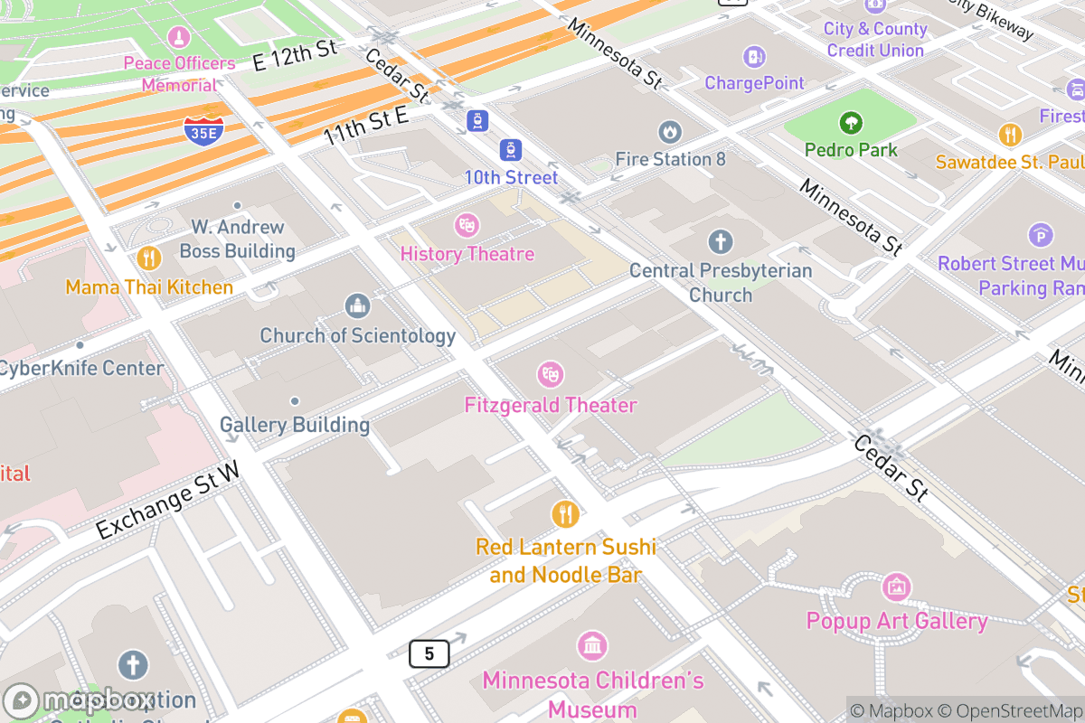 Map of Fitzgerald Theater