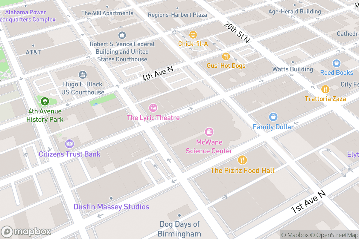 Map of Alabama Theatre