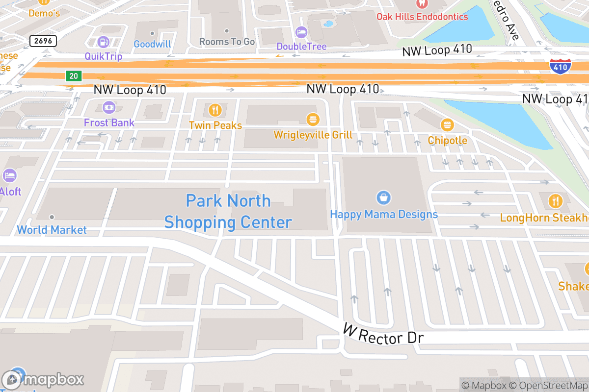 Map of Laugh Out Loud San Antonio