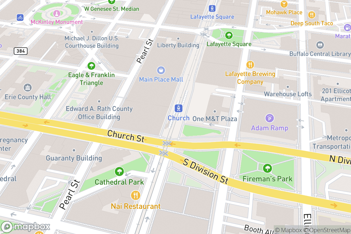 Map of Shea's Smith Theatre