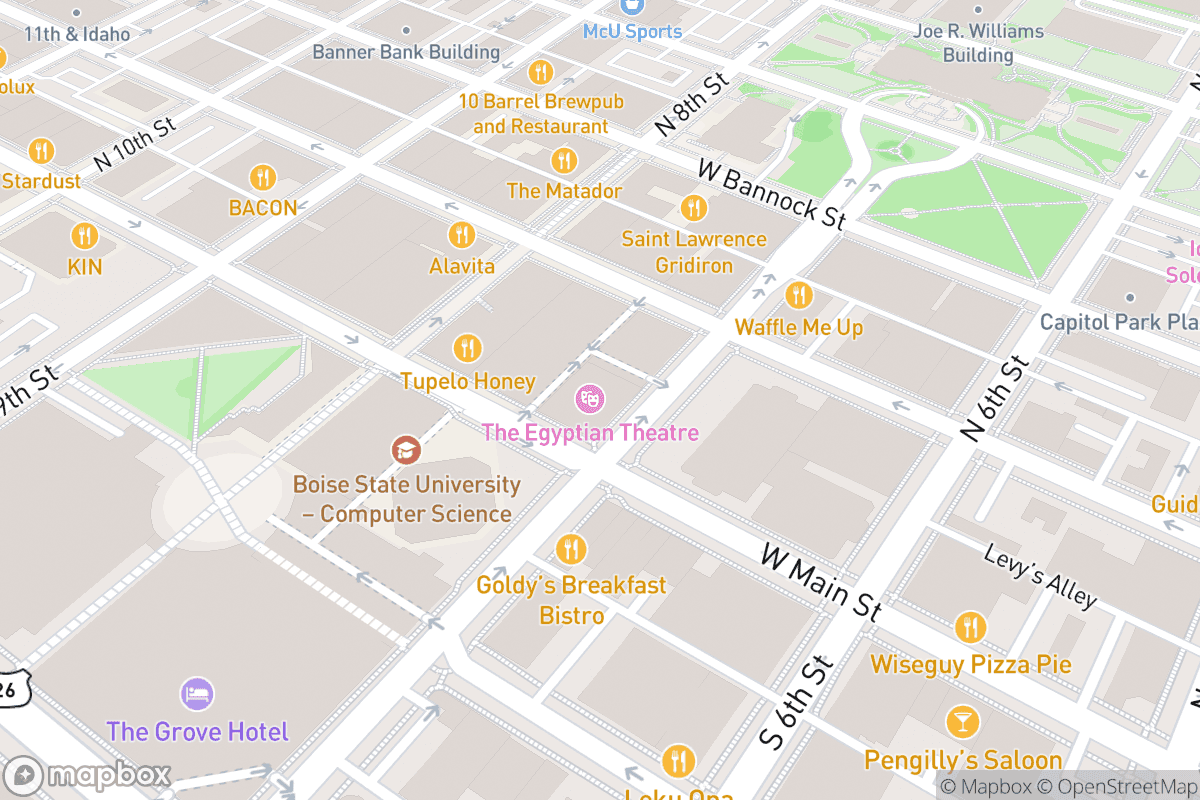 Map of The Egyptian Theatre