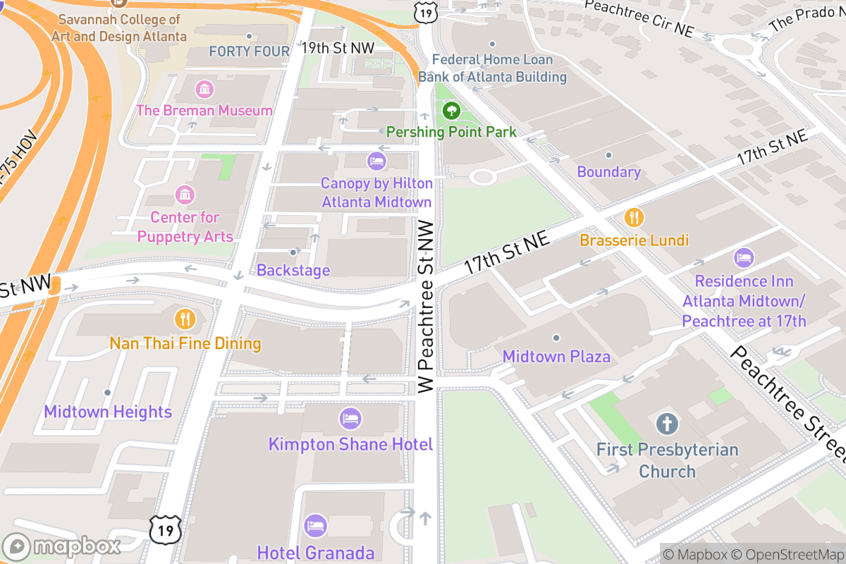 Map of Center Stage Theater