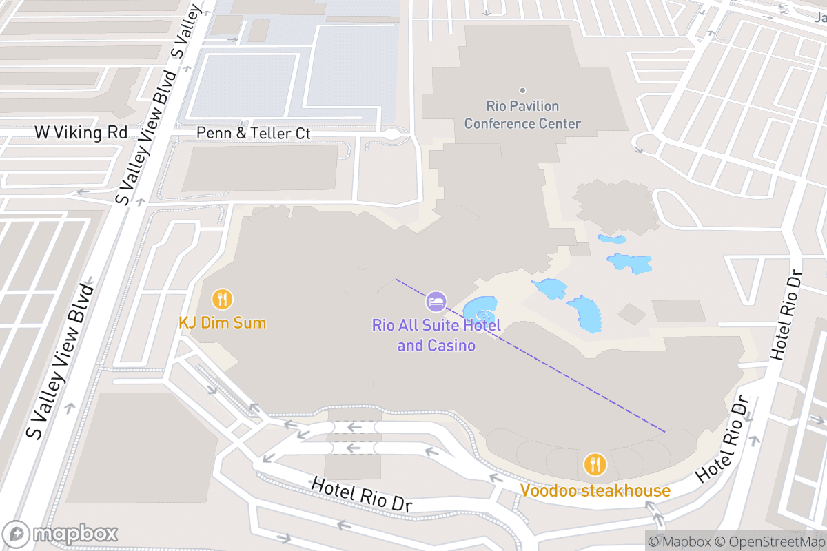 Map of Comedy Cellar at Rio Las Vegas