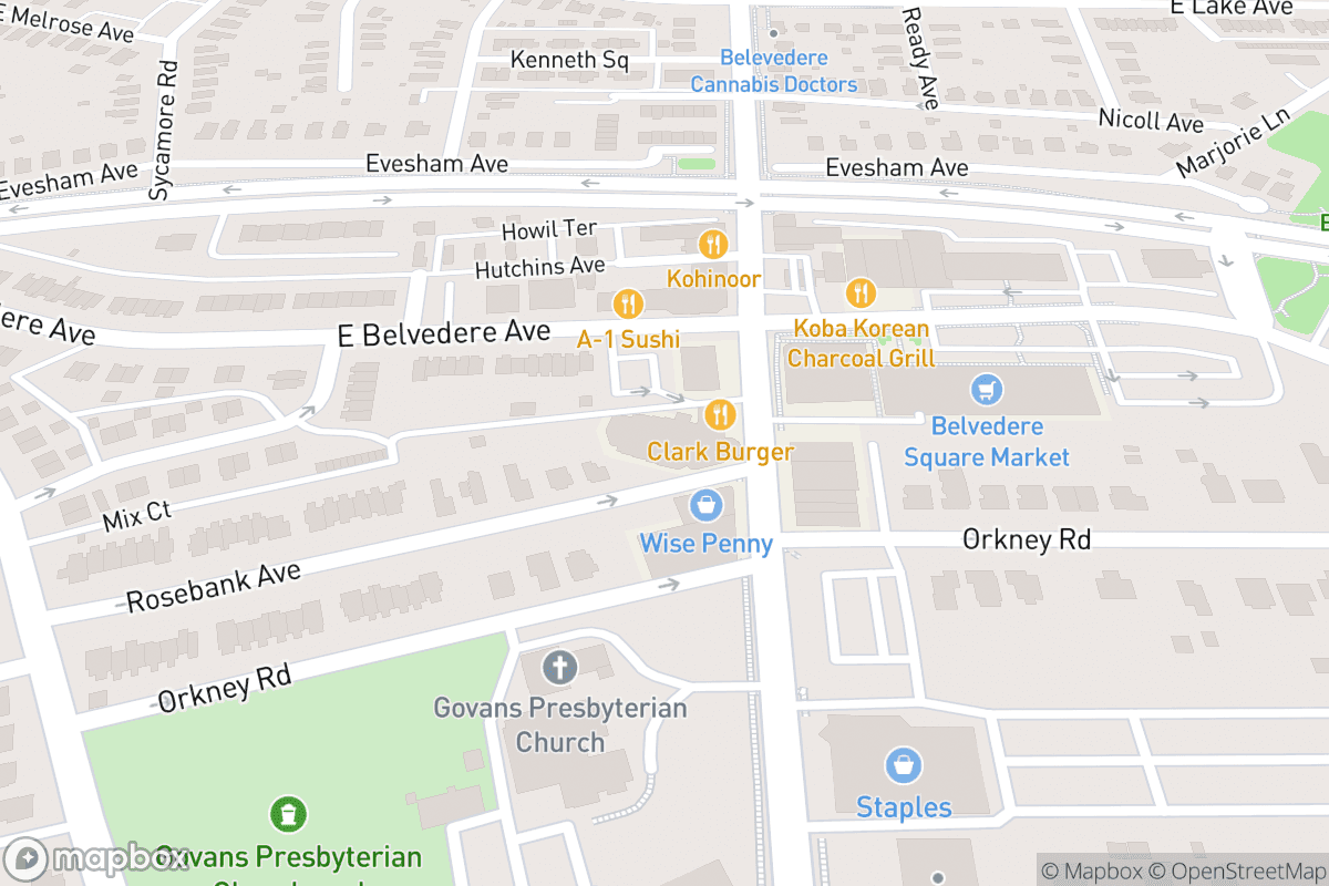 Map of Senator Theatre