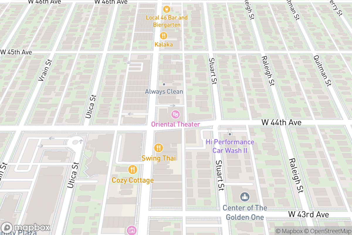 Map of Oriental Theater