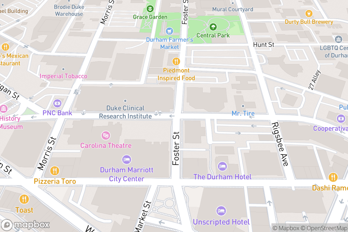 Map of Carolina Theatre - Durham
