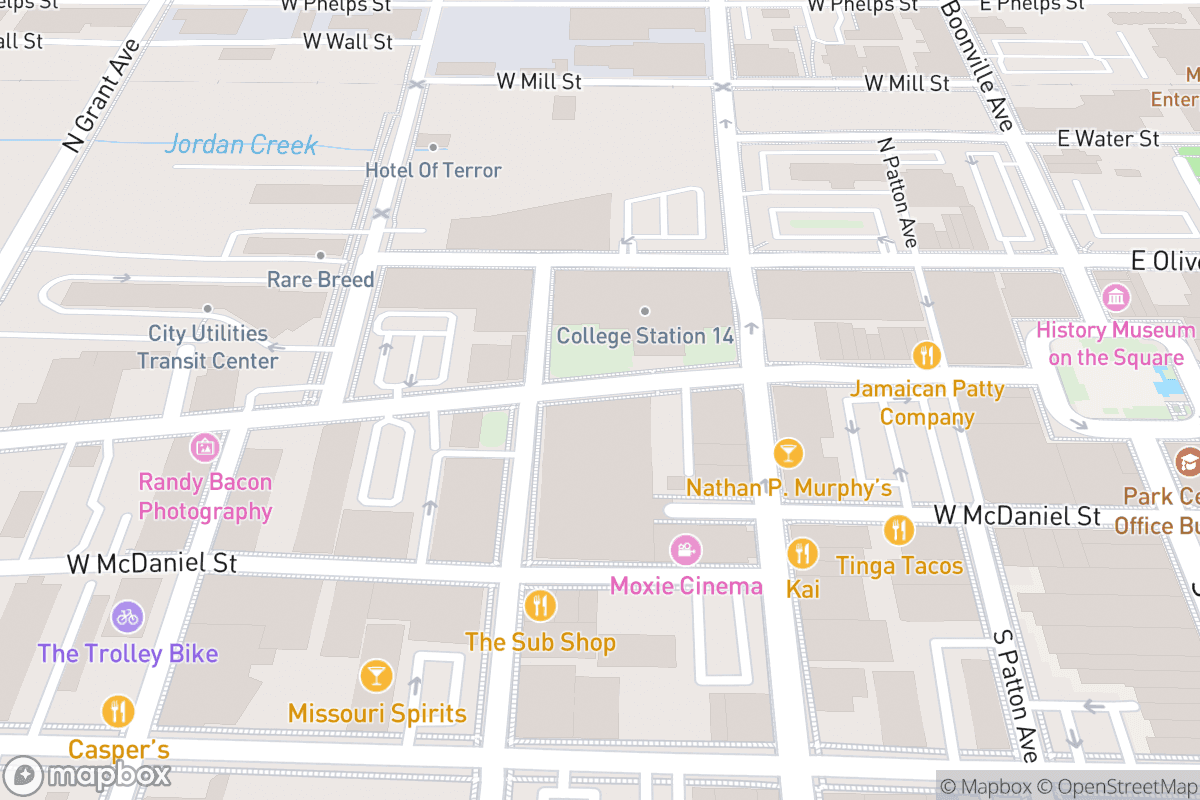 Map of Springfield Comedy Club