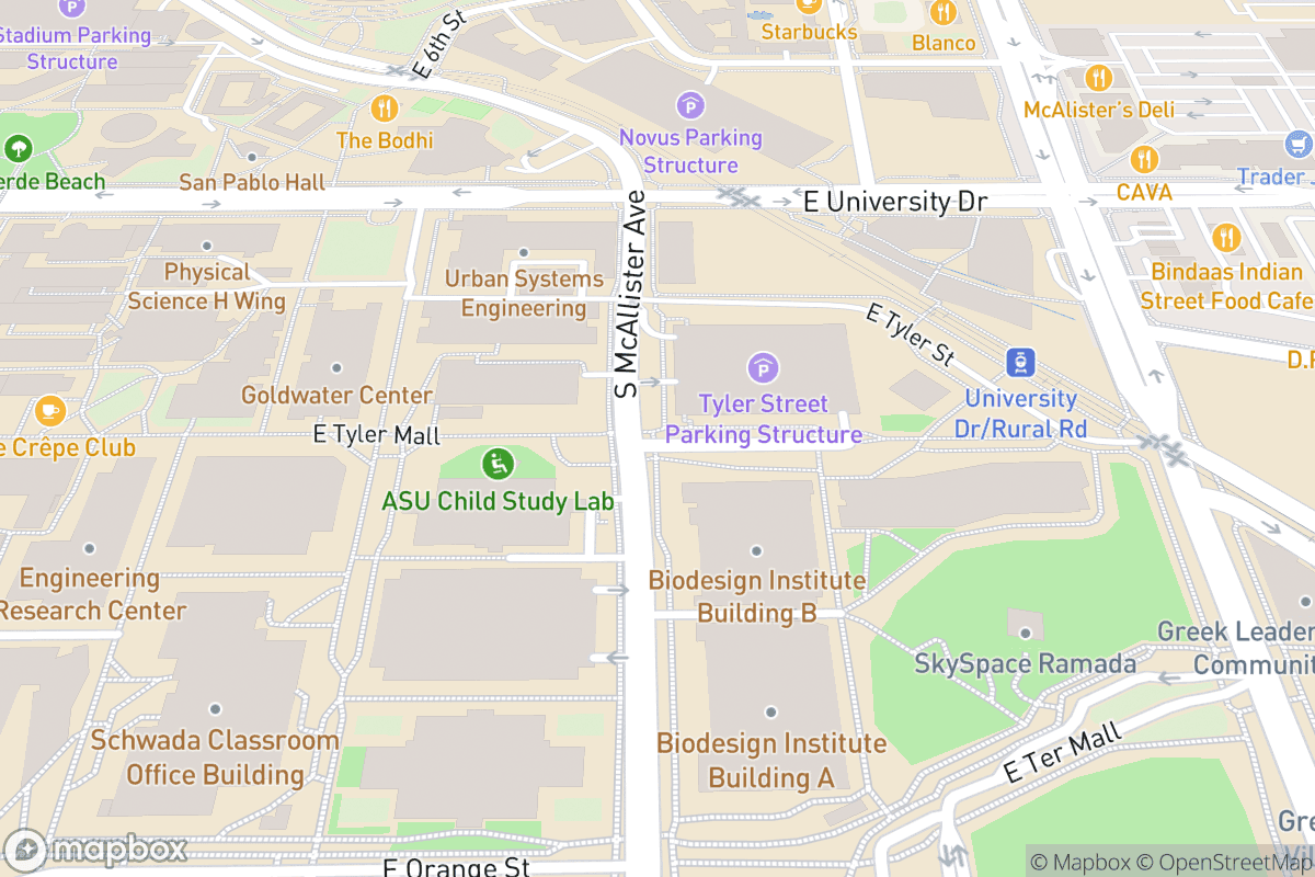 Map of Tempe Improv