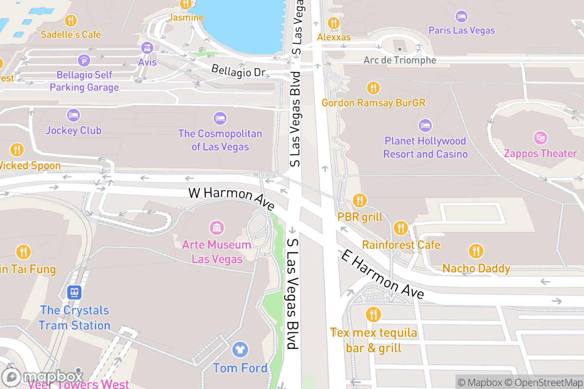 Map of The Cosmopolitan of Las Vegas