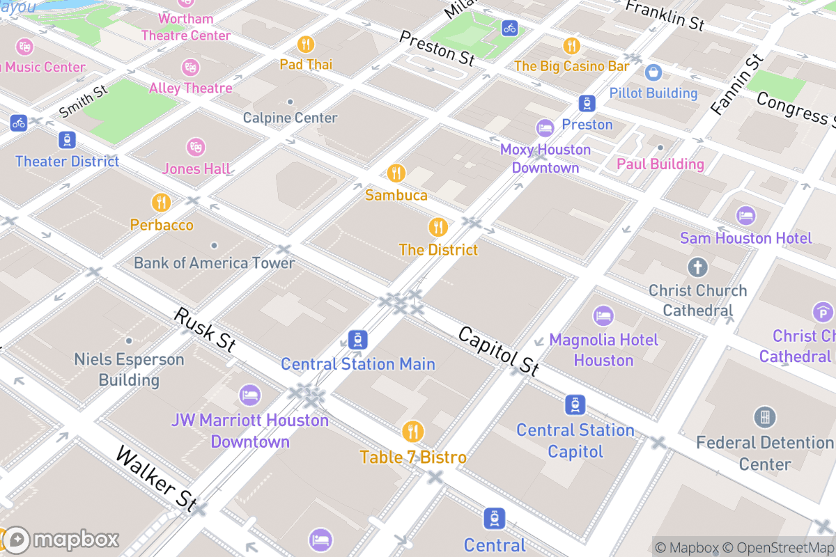 Map of Toyota Center - TX