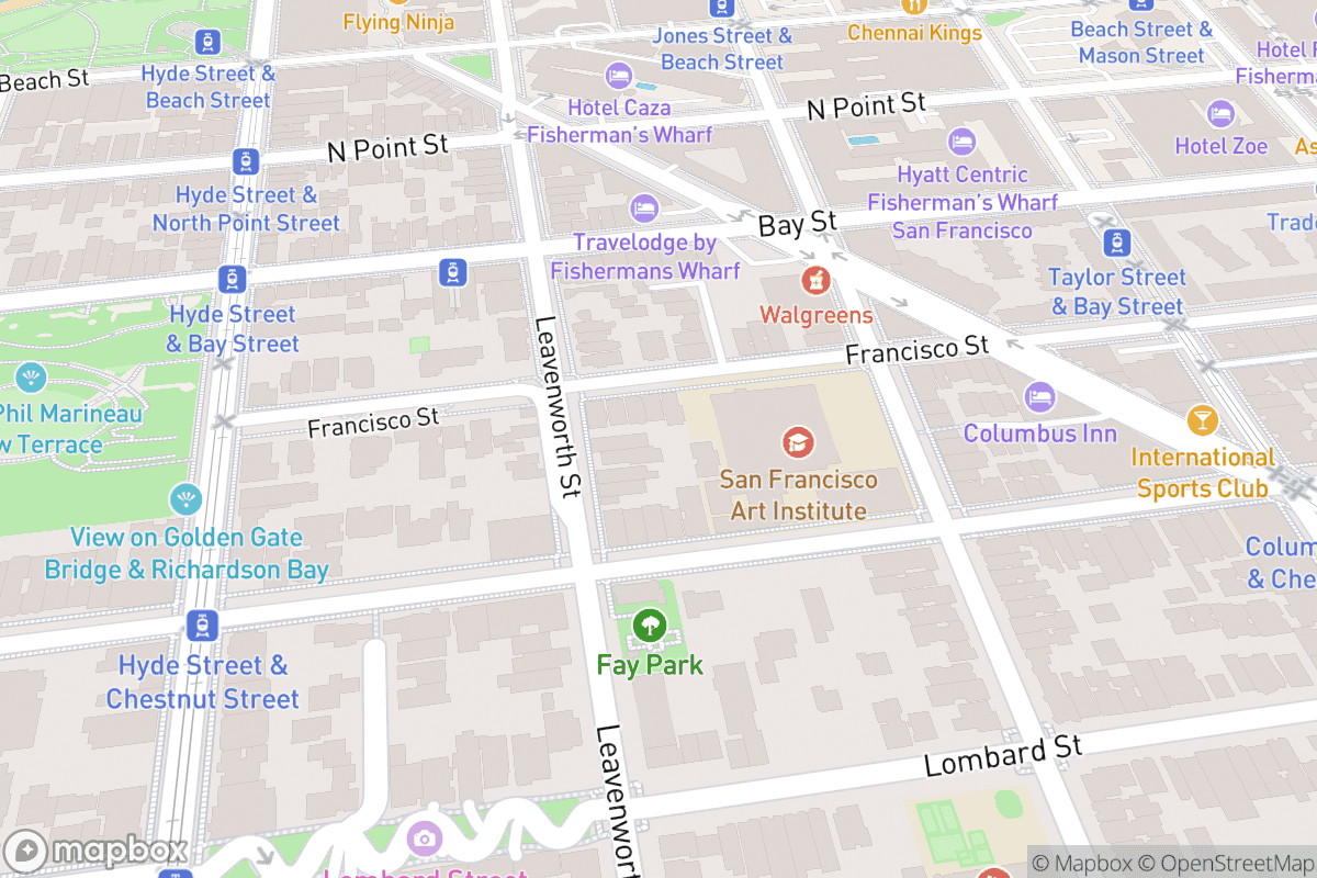 Map of Bimbo's 365 Club