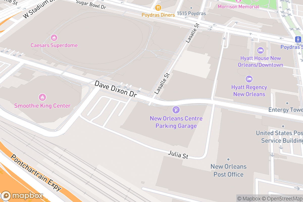 Map of Smoothie King Center