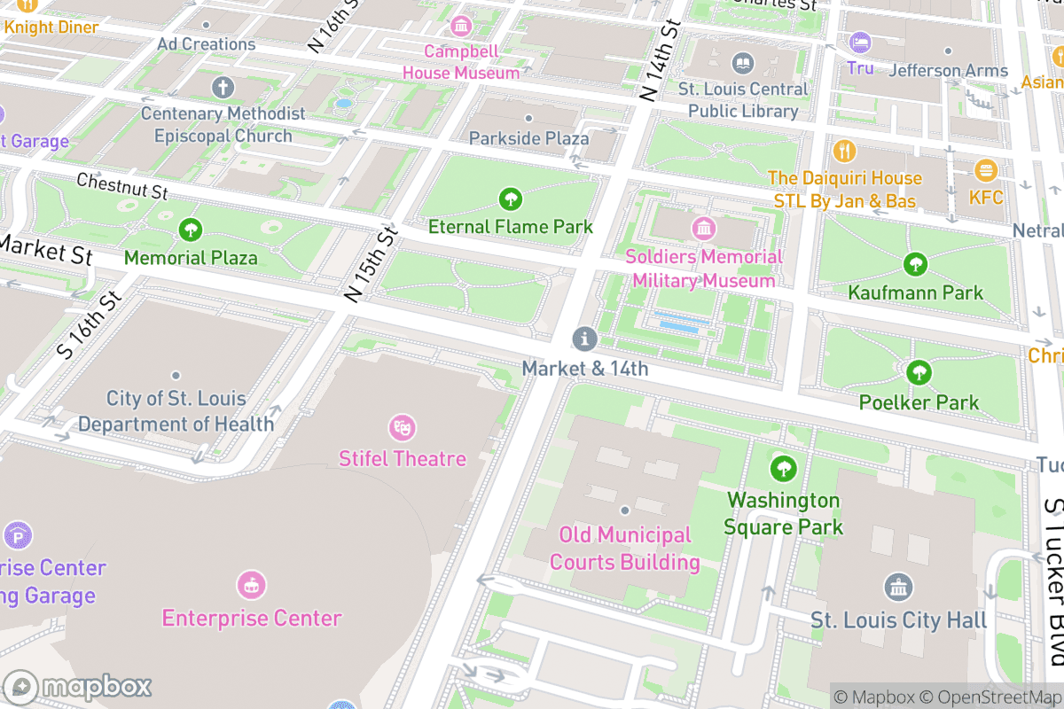 Map of Stifel Theatre