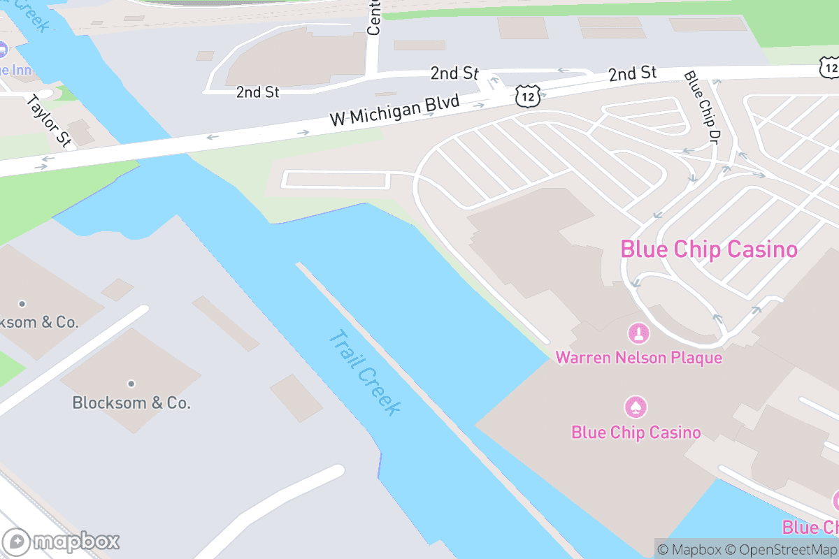 Map of Blue Chip Casino