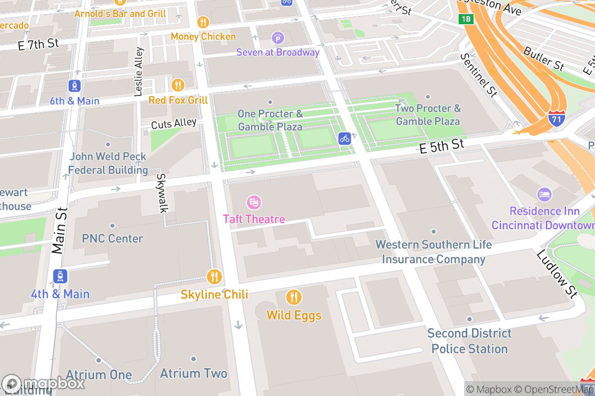 Map of Taft Theatre