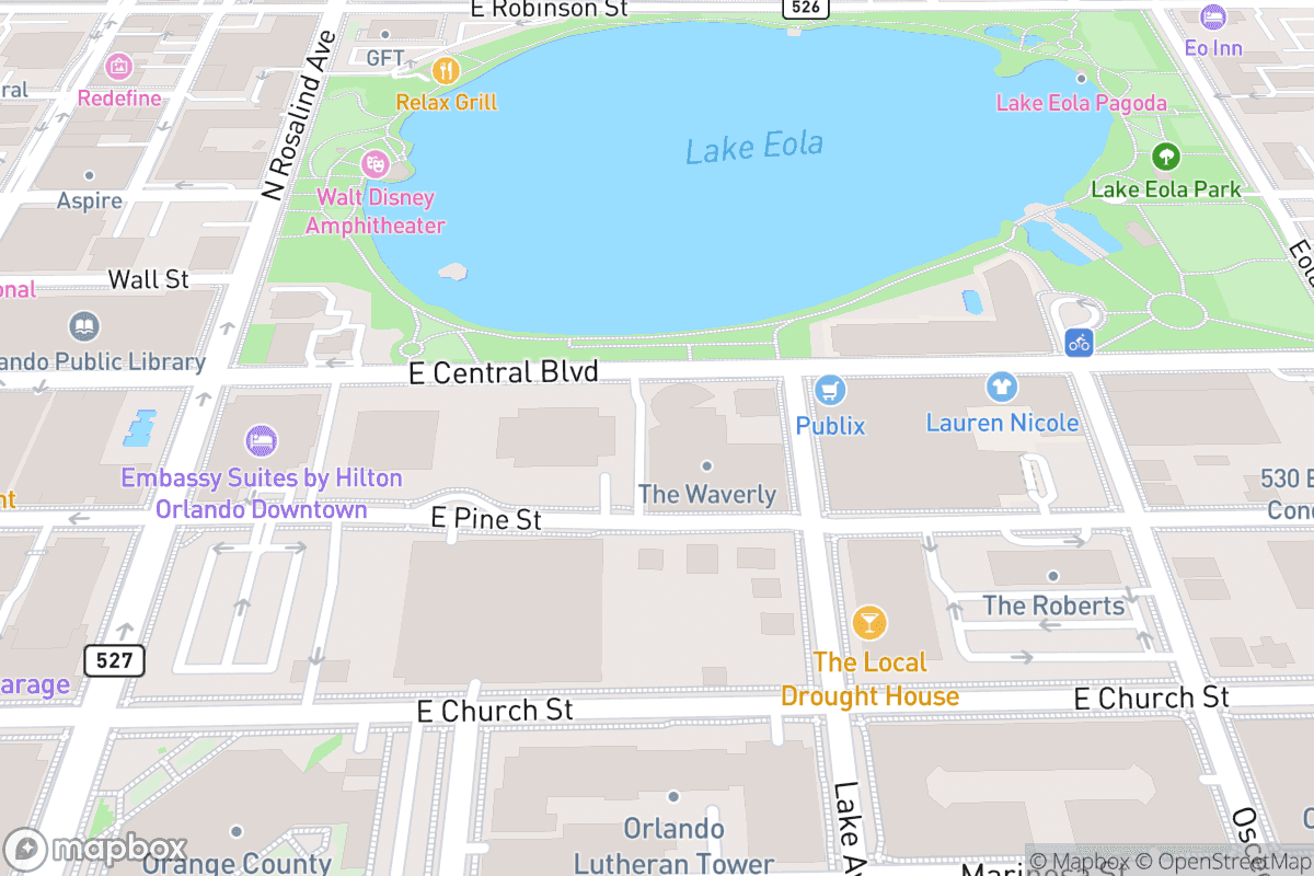 Map of Dr. Phillips Performing Arts Center