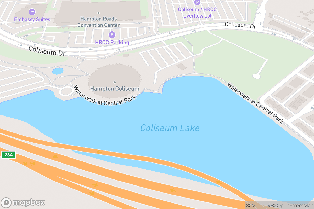 Map of Hampton Coliseum