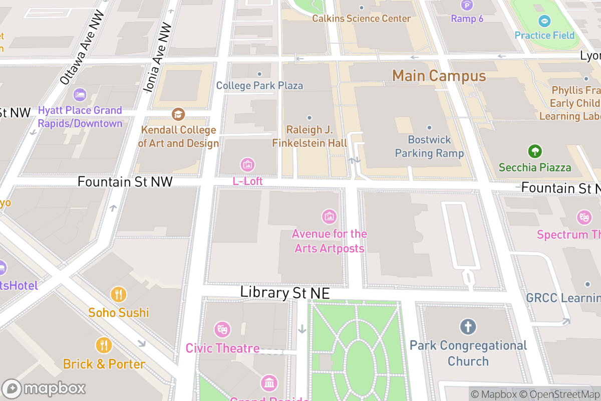 Map of Fountain Street Church