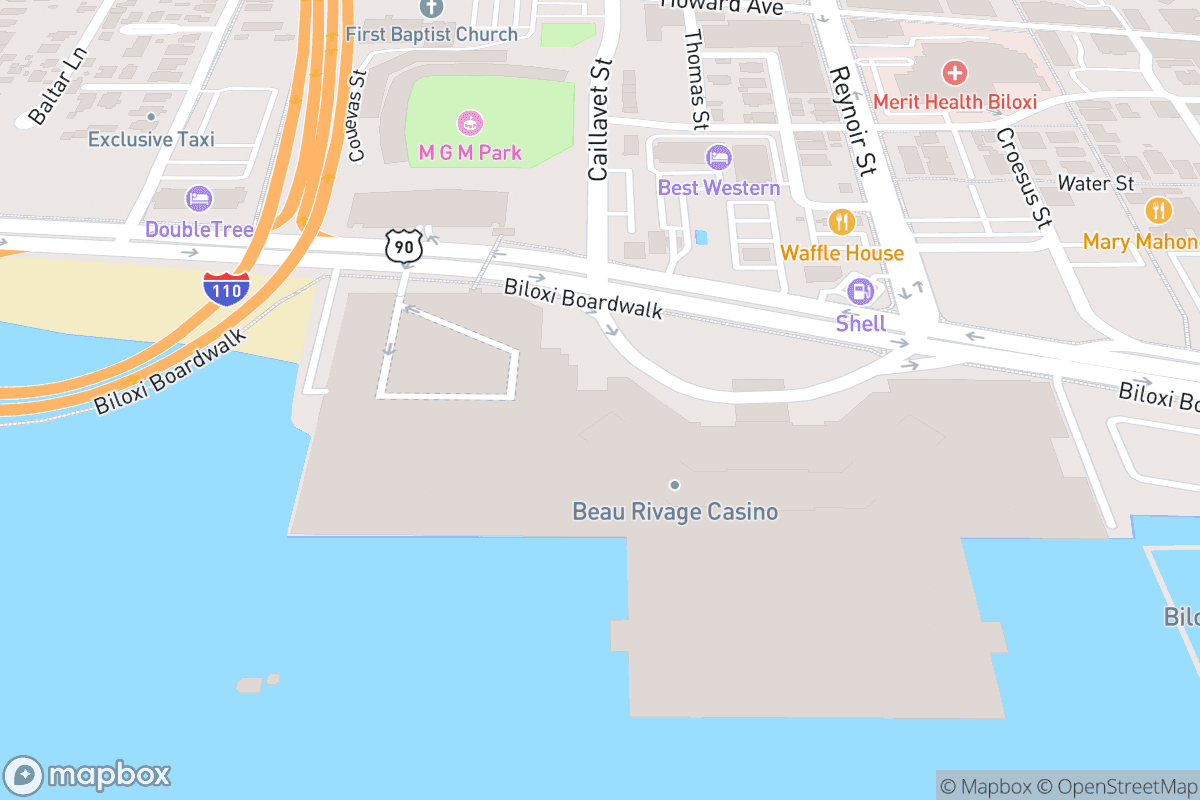 Map of Beau Rivage Theatre