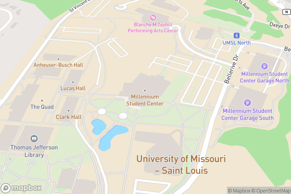 Map of Touhill Performing Arts Center