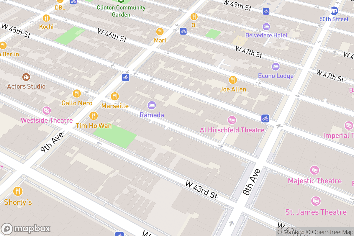 Map of St. James Theatre