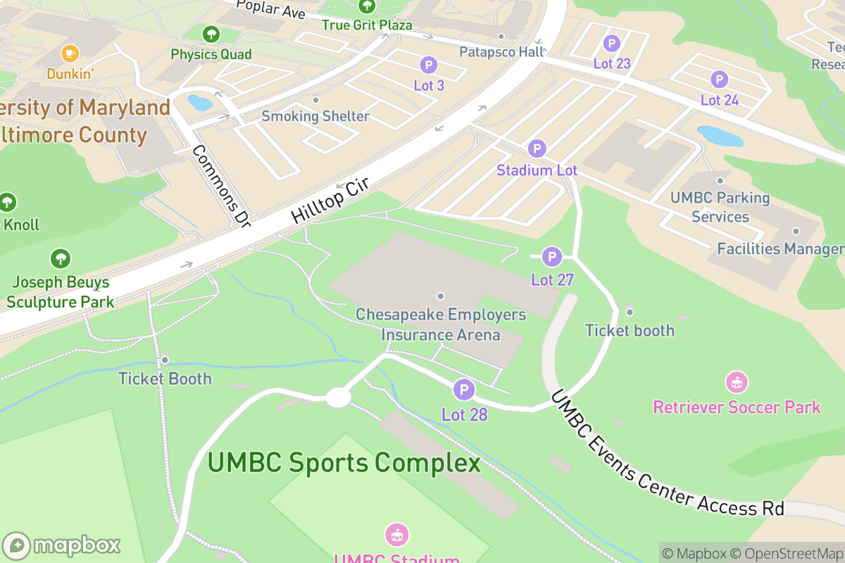 Map of Chesapeake Employers Insurance Arena