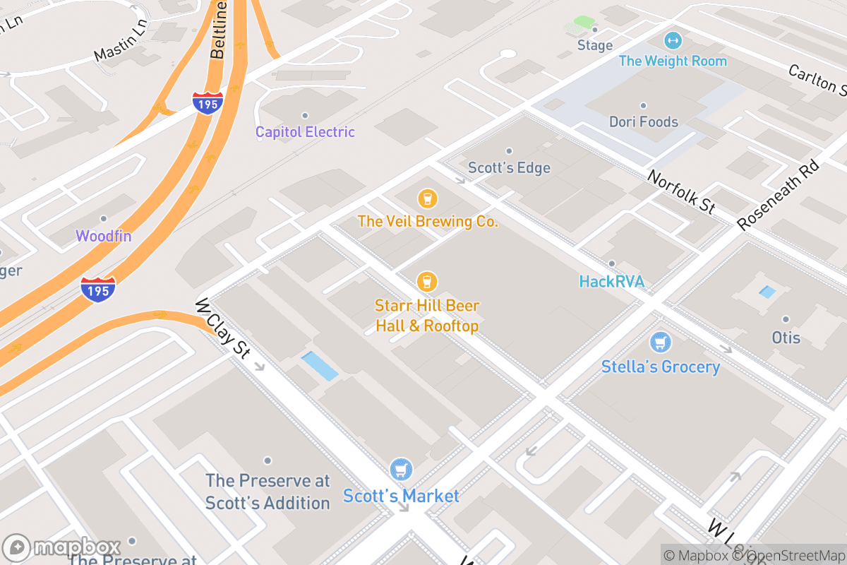 Map of Starr Hill Beer Hall & Rooftop