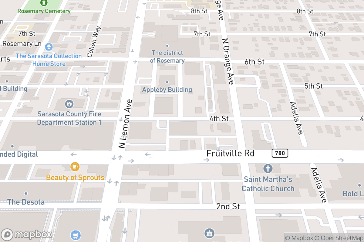 Map of Van Wezel Performing Arts Hall