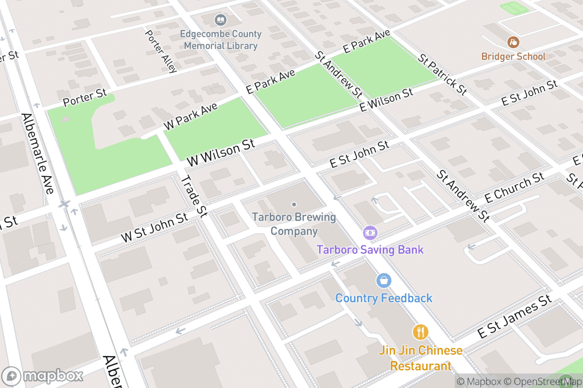 Map of Tarboro Brewing Company