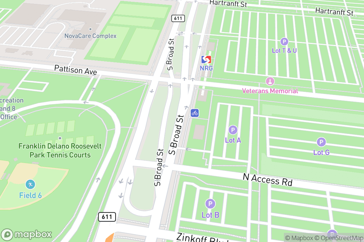 Map of Xfinity Mobile Arena