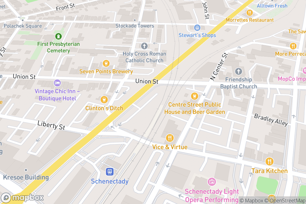 Map of Proctor's Theatre