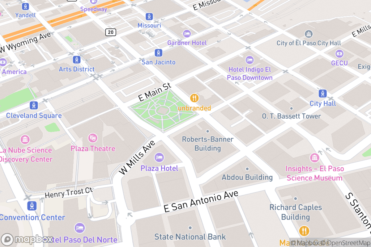 Map of The Plaza Theatre Performing Arts Center