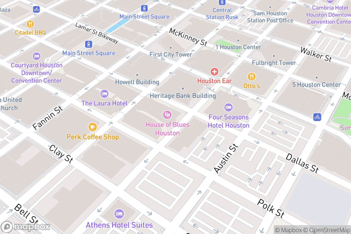 Map of House of Blues Houston