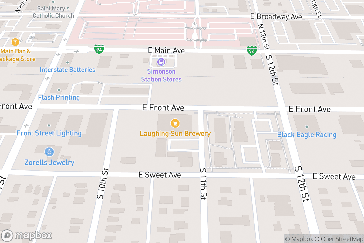 Map of Laughing Sun Brewing Co.
