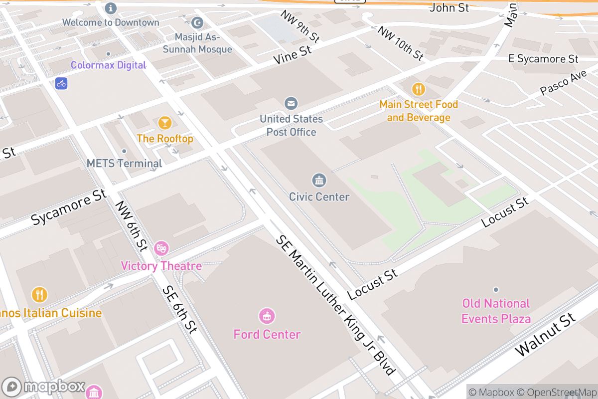 Map of Ford Center