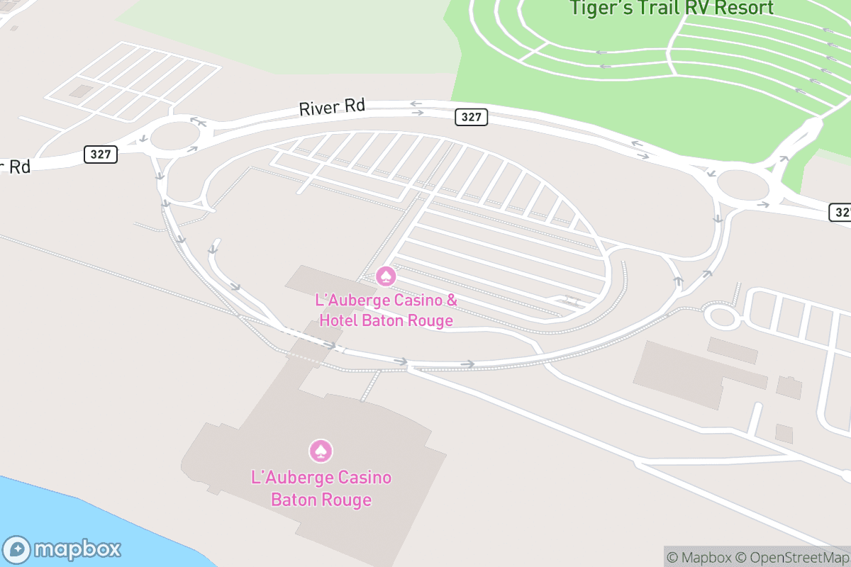 Map of L'Auberge Casino & Hotel Baton Rouge 
