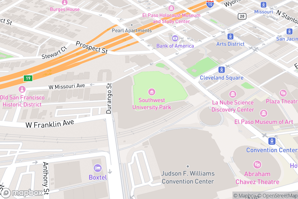 Map of Abraham Chavez Theatre