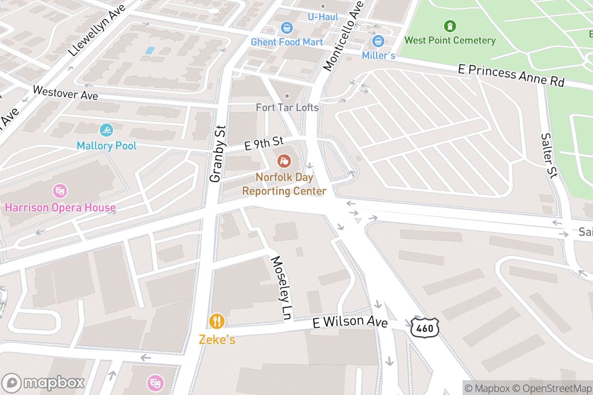 Map of Harrison Opera House