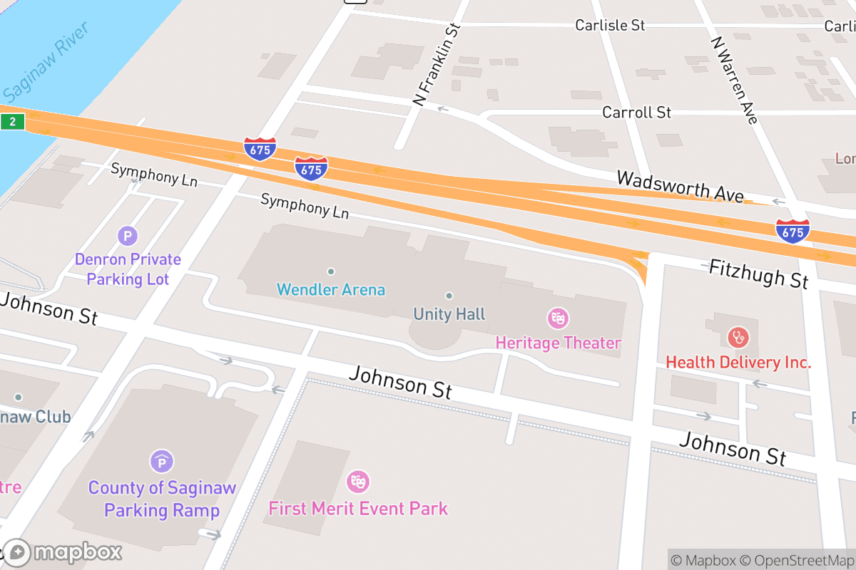 Map of Dow Event Center