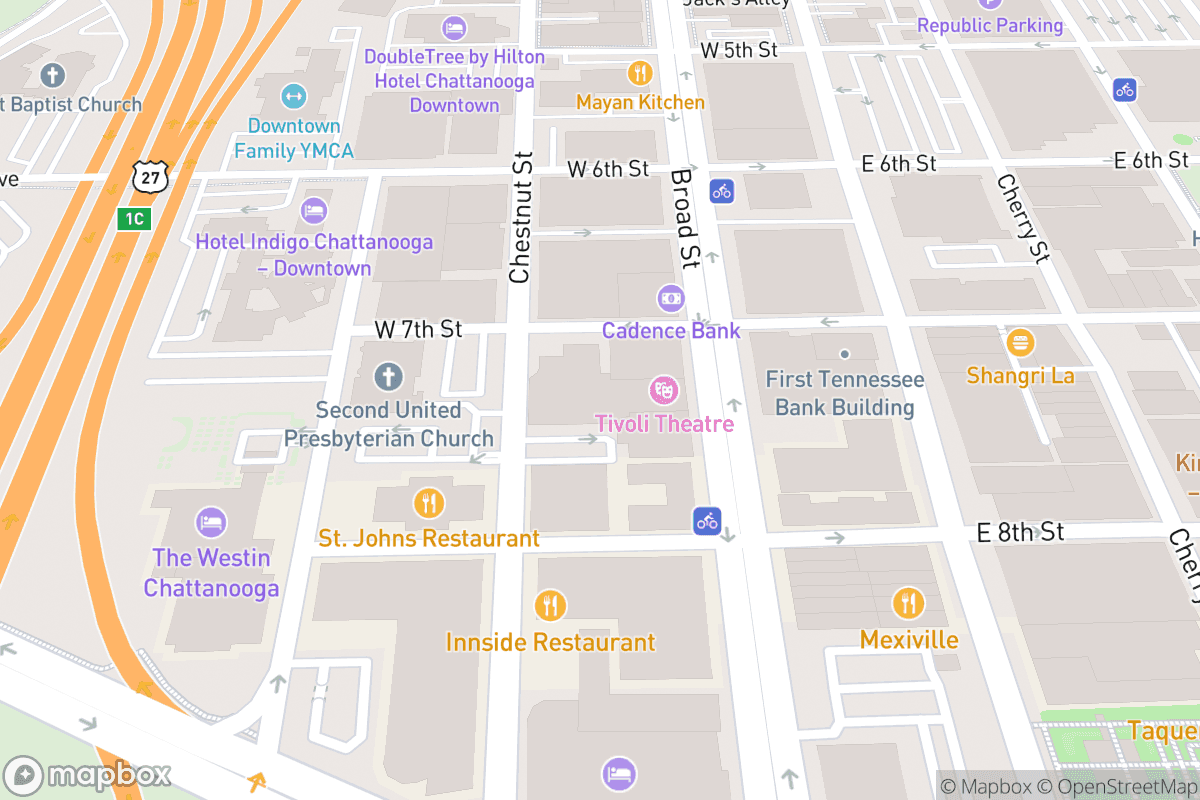 Map of Tivoli Theatre