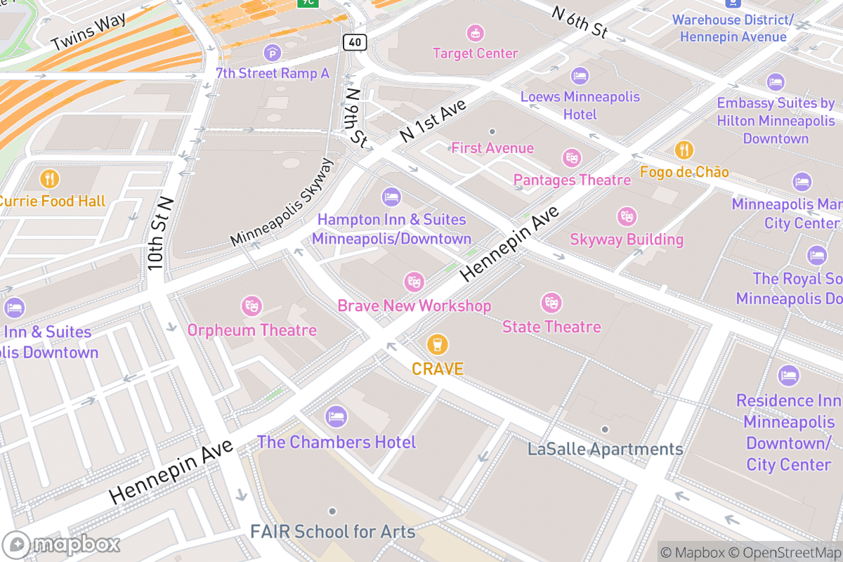 Map of State Theatre
