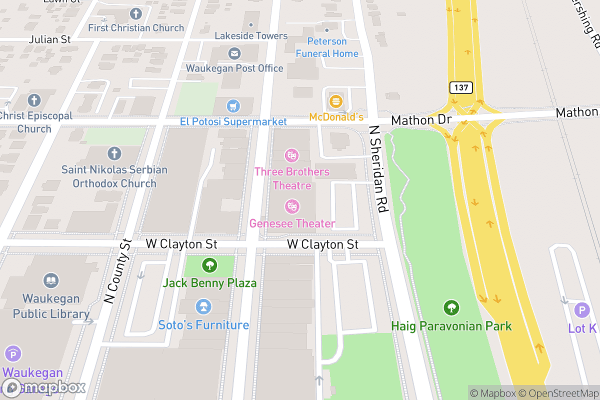 Map of Genesee Theatre