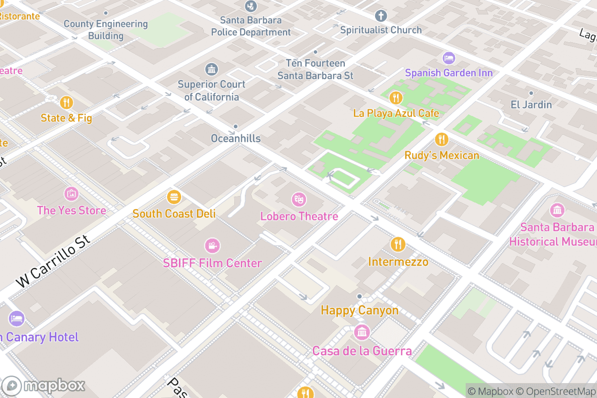 Map of Lobero Theatre