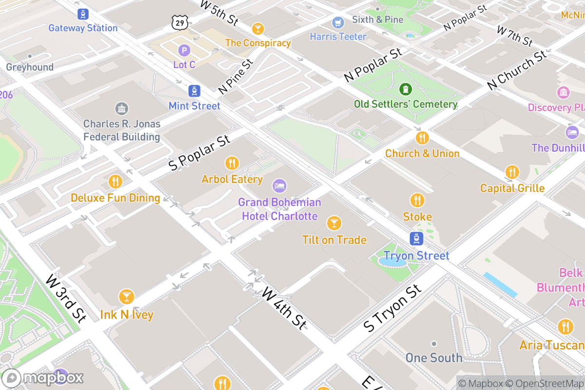 Map of Comedy Club at Duckworth's
