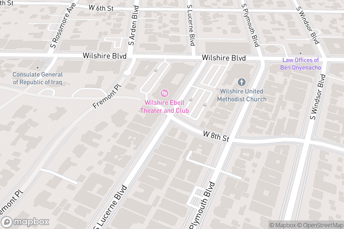Map of Wilshire Ebell Theatre